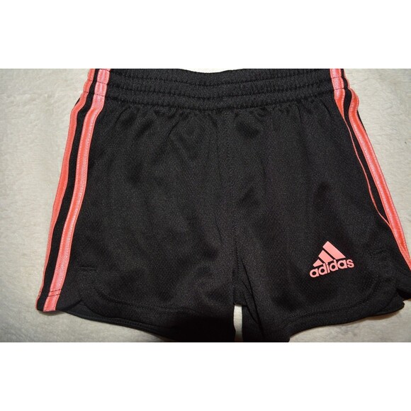 Adidas Baby Girl Shorts / Sz 12 months /  Black & Pink - Picture 1 of 3